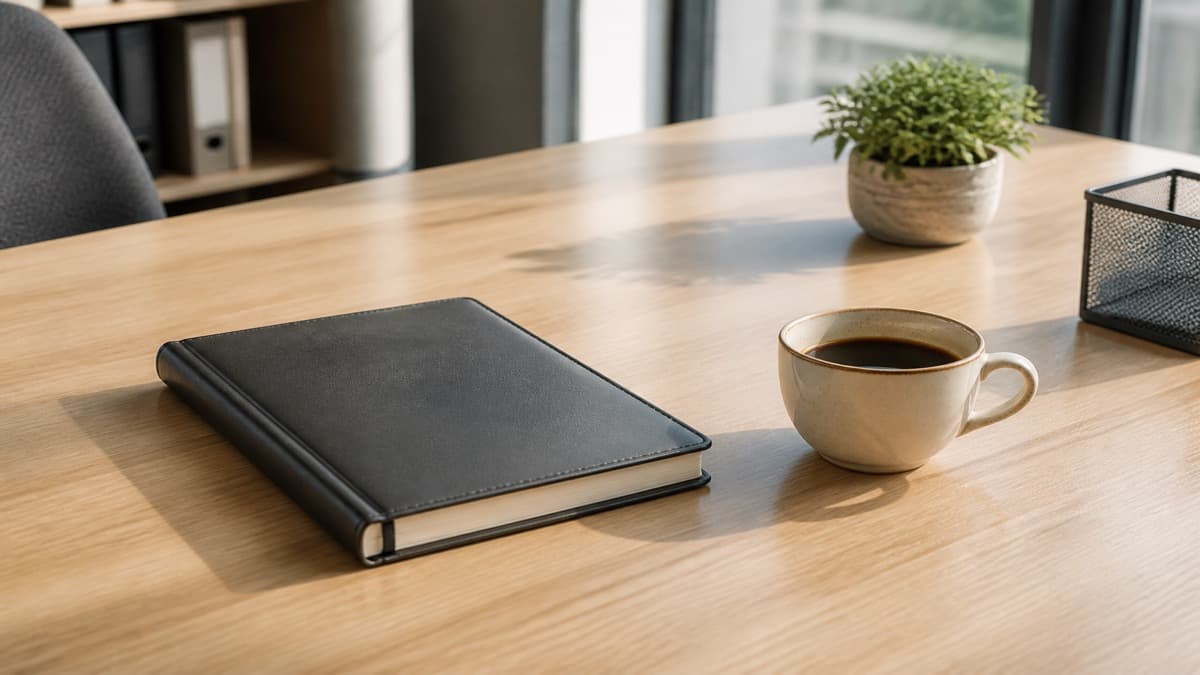 Gantt printout and sticky notes beside a project manager resume on a conference table